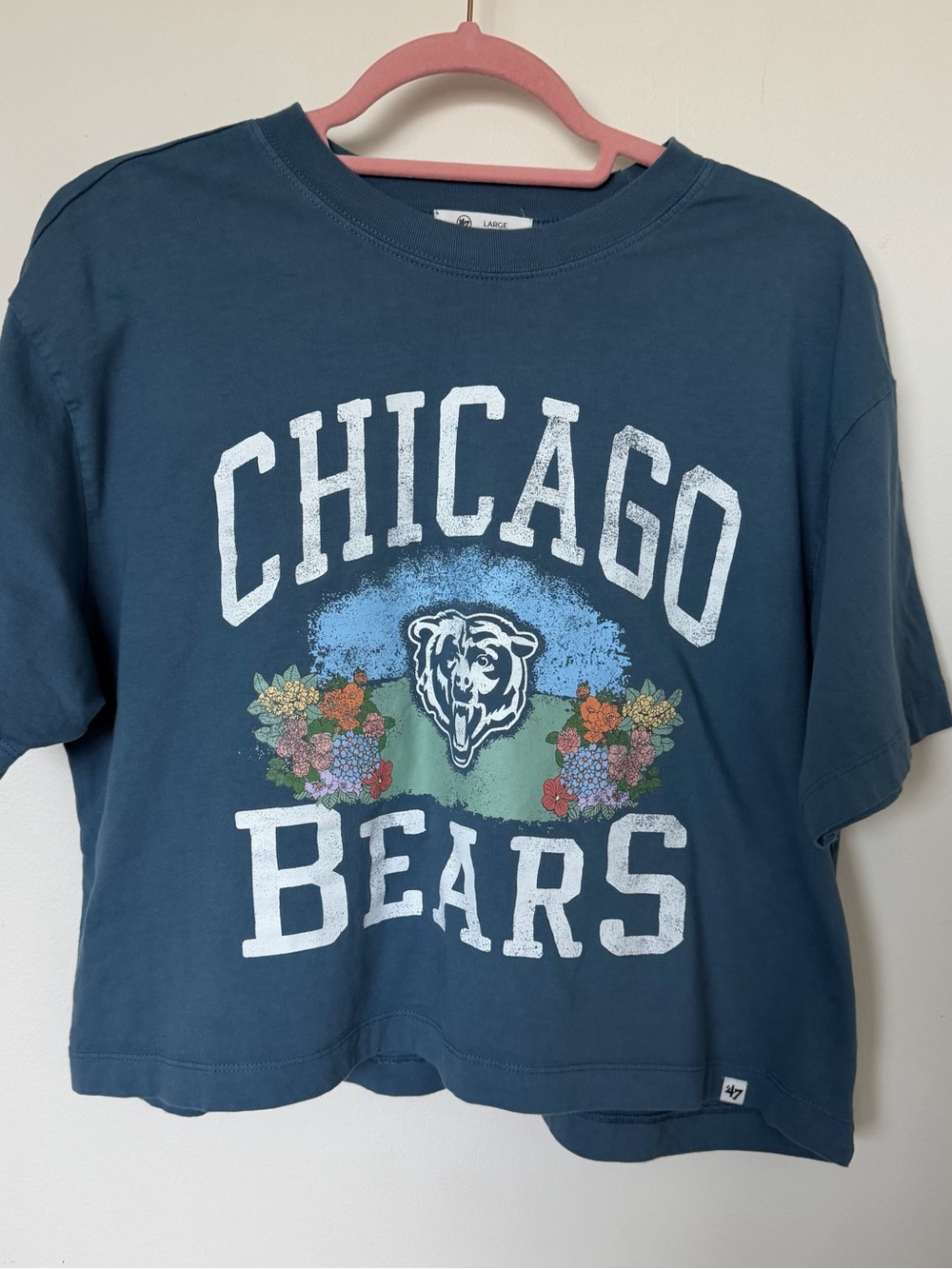 '47 Brand Chicago Bears Crop T-Shirt Size Large